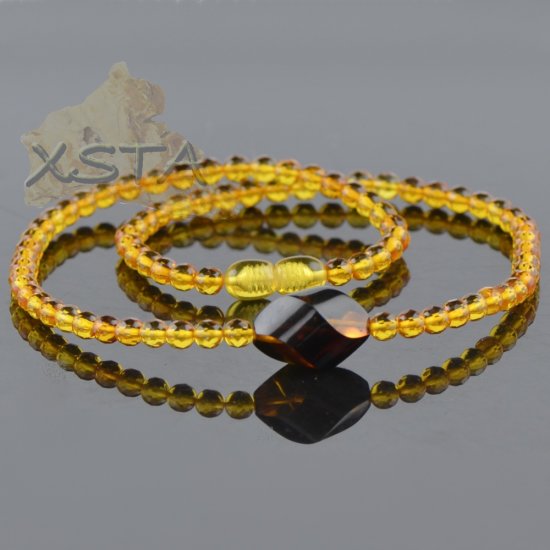 Baltic Amber faceted beads necklaces